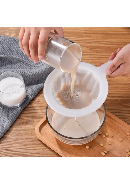 NO.100 Tarzı Yeniden Kullanılabilir Filtre Gıda Soya Sütü Filtre Örgü Kahve Ayırıcı Yağ Filtrasyon Süzgeç Kızarmış Filtre Mutfak Süzgeç Kaşık Malzemeleri (Yurt Dışından)