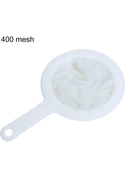 400 Ağ Stili Mesh Mutfak Ultra Ince Örgü Süzgeç Mutfak Naylon Mesh Filtre Kaşık Soya Sütü Kahve Süt Yoğurt Yeniden Kullanılabilir Kevgir (Yurt Dışından)