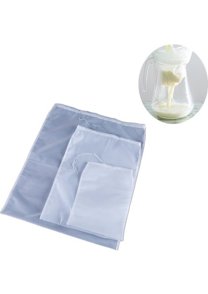 1pc 200 Örgü Stili 1 Adet Naylon Ince Örgü Somun Süt Torbası Yeniden Kullanılabilir Badem Sütü Torbası Süzgeç Ince Örgü Naylon Tülbent Cold Brew Kahve Filtresi (Yurt Dışından)