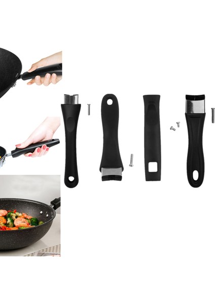 Siyah Stil Yazın Uzun Yedek Tencere Kolu Woks Klipsli Kolu Kızartma Tavası Deposu Evrensel Ayrılabilir Haşlanma Önleyici Çıkarılabilir Sap Parçaları (Yurt Dışından) fiyatları