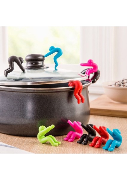 Mavi Stil Quickdone Lot Silikon Tencere Kapağı Yükseltme Dökülmeyi Önler Kontrol Pişirme Araçları Küçük Insanlar Modelleme Taşma AKC6283 (Yurt Dışından)