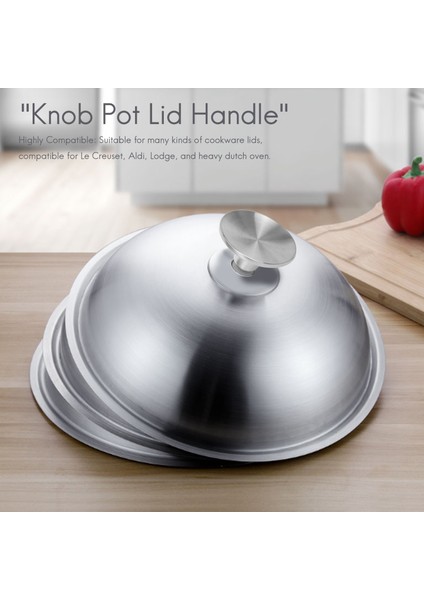 Gümüş Tarzı 2 Adet Hollandalı Fırın Düğmesi, Paslanmaz Çelik Tencere Kapağı Değiştirme Düğmesi Le Creuset Için Aldi Için Lodge, Düğme Tencere Kapağı Kolu (Yurt Dışından) modelleri