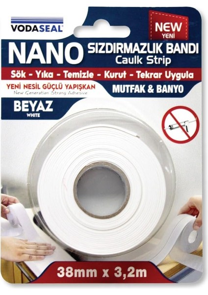 Sızdırmazlık Bandı Beyaz 38 mm x 3 2 mt
