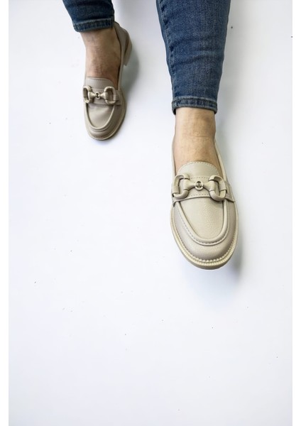 Lk Krem Renk Taban Günlük Babet Ayakkabı fiyatları