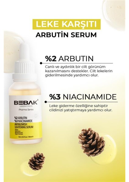 Pharma Cilt Tonu Eşitleyici, Aydınlatıcı Arbutin Serumu %2 Arbutin %3 Niacinamide Serum 30ml fırsatları