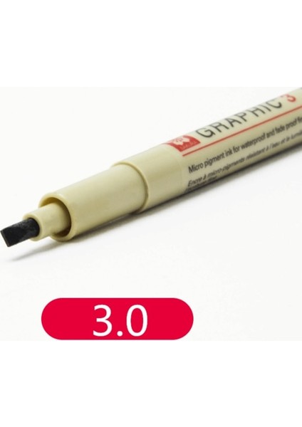 No.3 Tarzı Pigment Liner Pigma Kalem Mikron Iğne Işaretleme Kalemi Fırça Farklı Uçlu Siyah Fineliner Eskiz Kalemi (Yurt Dışından)