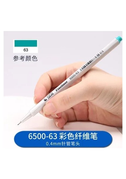 63 Tavus Kuşu Yeşil Stili Sta Glitter Renkli Mikron Pigma Jel Mürekkep Kalem Çizim Sanat Malzemeleri Kırtasiye (Yurt Dışından)