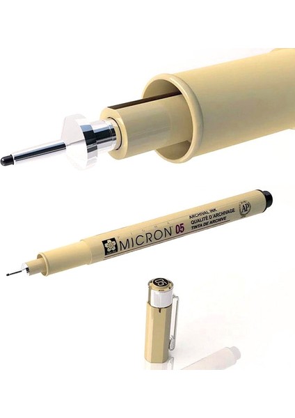 No.3 Tarzı Pigment Liner Pigma Kalem Mikron Iğne Işaretleme Kalemi Fırça Farklı Uçlu Siyah Fineliner Eskiz Kalemi (Yurt Dışından)