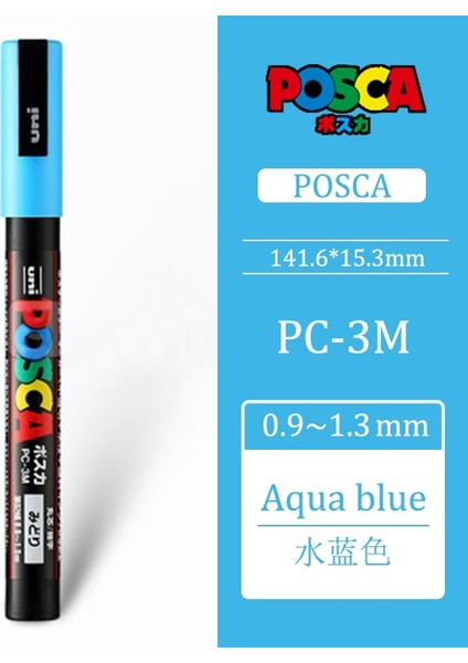 Su Mavisi Tarzı Uni Posca Pc-3m Orta Mermi Uçlu Işaretleme Kalemleri Grafiti Su Bazlı Renkli Işaretleme Kalemleri Kalıcı Boya Işaretleme Kalemleri Ofis Kırtasiye (Yurt Dışından)
