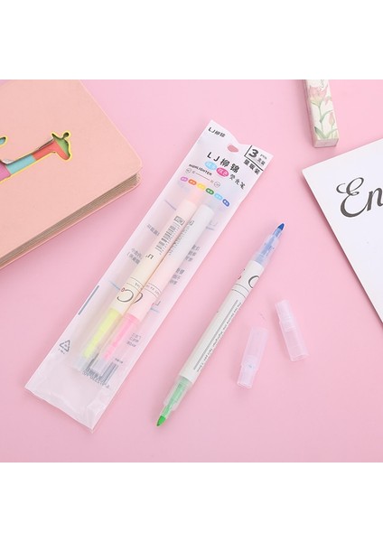 6 Adet 6 Renk Stili Et, Öğrenci Renkli Eğik Başlıklı Çift Başlı Fosforlu Kalem, Çizgiye Odaklanma, Grafiti, El Hesabı Kalemi, Suluboya Kalemi (Yurt Dışından) indirimleri