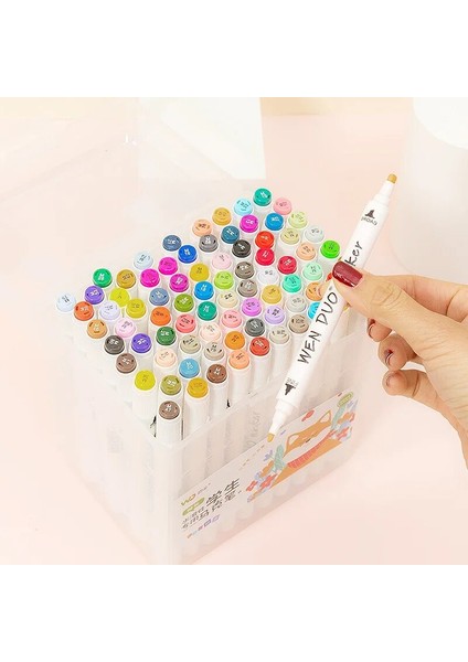 12 Renk Pvc Satış Stili Renkler Çizim Için Sanat Işaretleyiciler Çift Uçlu Fırça Kalem Işaretleyiciler Set Graffiti Kaligrafi Kroki Gömlekleri (Yurt Dışından)