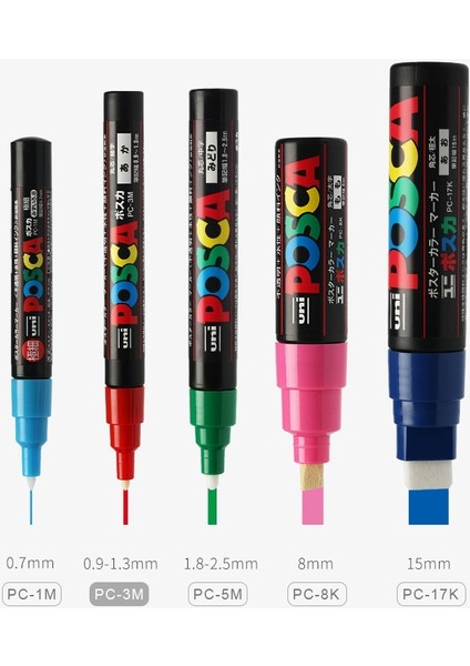 Gümüş Tarzı Uni Posca Pc-3m Orta Mermi Uçlu Işaretleme Kalemleri Grafiti Su Bazlı Renkli Işaretleme Kalemleri Kalıcı Boya Işaretleme Kalemleri Ofis Kırtasiye (Yurt Dışından) fırsatları