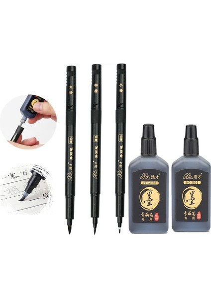 15ML Mürekkep Stili 3 Adet Güzel Mürekkepli Kalem Kaligrafi Kalemi Büyük Düzenli Komut Dosyası Orta Düzenli Komut Dosyası Küçük Düzenli Komut Dosyası Yumuşak Saç Kalemi (Yurt Dışından) fiyatları