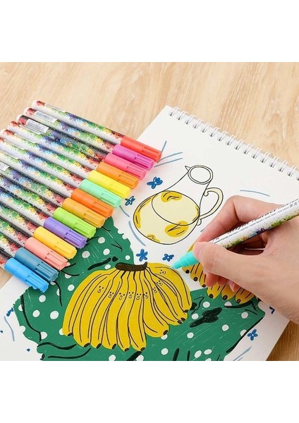 12 Renk Stili Renkler Akrilik Boya Işaretleyici Kalem Sanat Marker Kalem Seramik Kaya Cam Porselen Kupa Ahşap Kumaş Tuval Boyama (Yurt Dışından) indirimleri