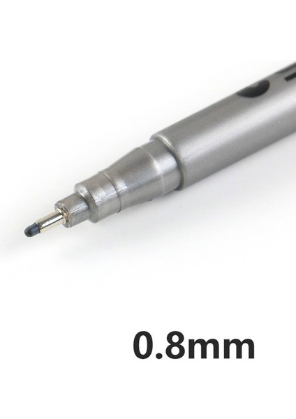 0,8 mm Stili 1@#gment Liner Pigma Micron Ink Marker Kalem Farklı Uçlu Siyah Fineliner Eskiz Kalemleri (Yurt Dışından)
