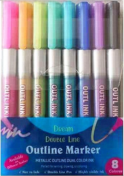 1 Takım 12 Renk B Stili Olors Çift Çizgiler Kontur Sanat Kalemler Işaretleyiciler Kalem Out Line Kalem Fosforlu Kalem Scrapbooking Mermi Günlüğü Grafiti Poster Kartı (Yurt Dışından) fiyatları