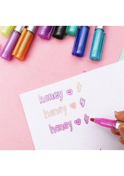 1 Takım 12 Renk B Stili Olors Çift Çizgiler Kontur Sanat Kalemler Işaretleyiciler Kalem Out Line Kalem Fosforlu Kalem Scrapbooking Mermi Günlüğü Grafiti Poster Kartı (Yurt Dışından) indirimleri