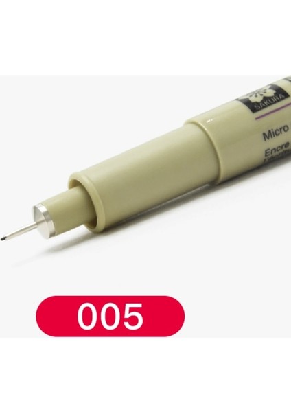 No.0.05 Stili Pigment Liner Pigma Kalem Mikron Iğne Işaretleme Kalemi Fırça Farklı Uçlu Siyah Fineliner Eskiz Kalemi (Yurt Dışından)