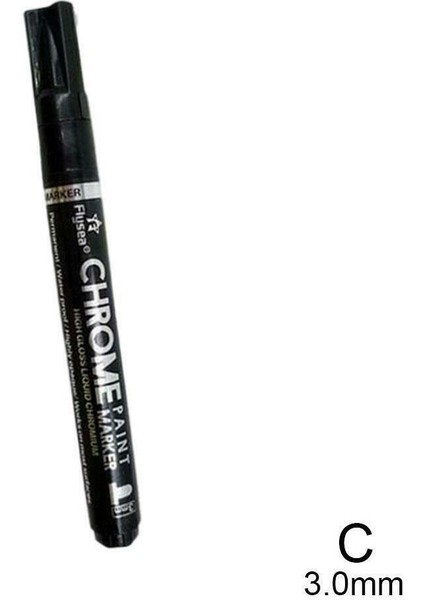 3.0mm Tarzı 3 Parça Sıvı Krom Marker Seti, Gümüş Sanat Sıvı Ayna Krom Marker Ayna Yansıma Işareti Kalem Kaya Boyama Malzemeleri (Yurt Dışından)