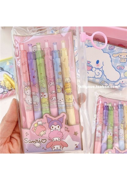 S836 Stili 6 Adet Kawaii Tavşan Köpek Basın Tipi Siyah Mürekkep Jel Kalem Grafiti Yazma Kalemler Çocuklar Hediye Okul Kırtasiye 562 (Yurt Dışından) modelleri