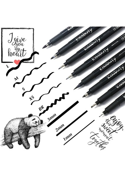 8 Adet-1 Takım Tarzı Et Su Geçirmez Fineliner Kaligrafi Kalem Hattı El Yazı Kalemleri Pigma Mikron Çizim Işaretleyiciler Kalem Tasarım Sanat Tedarik (Yurt Dışından) fırsatları