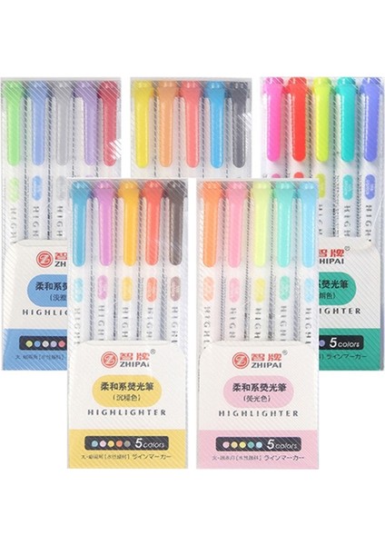 Kızıl Tarzı Et Renkli Kırtasiye Çift Başlı Fosforlu Kalem Marker Kalem Çocuk Cetvel Kalemi Kırtasiye Malzemeleri (Yurt Dışından) fiyatları