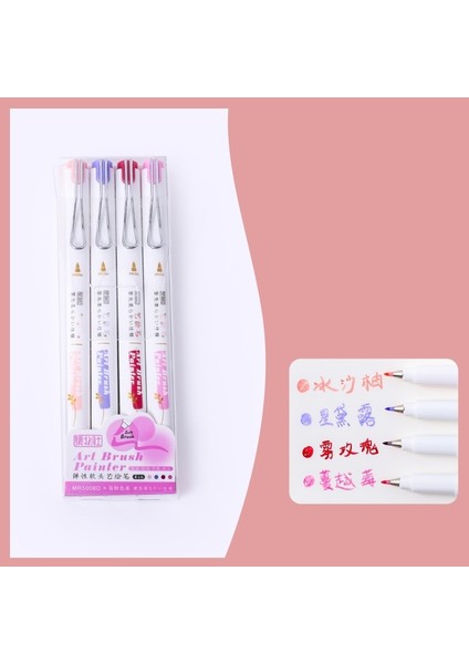 Pembe Set Stili Oft Ipucu Sanat Fırça Ressam Kalem Seti Dört Mevsim Renkli Fosforlu Marker Kalemler Çizim Kaligrafi Günlüğü Okulu F278 Için (Yurt Dışından)