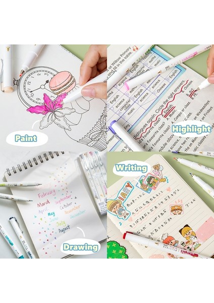 Pembe Set Stili Oft Ipucu Sanat Fırça Ressam Kalem Seti Dört Mevsim Renkli Fosforlu Marker Kalemler Çizim Kaligrafi Günlüğü Okulu F278 Için (Yurt Dışından) fırsatları