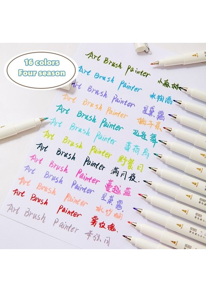 Pembe Set Stili Oft Ipucu Sanat Fırça Ressam Kalem Seti Dört Mevsim Renkli Fosforlu Marker Kalemler Çizim Kaligrafi Günlüğü Okulu F278 Için (Yurt Dışından) indirimleri