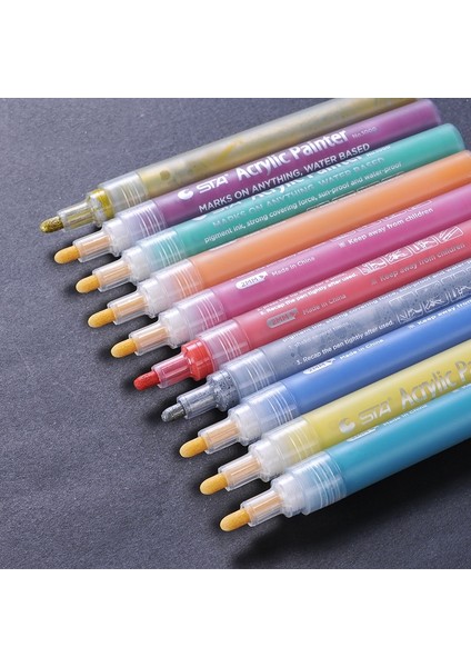 B627 Stili 1 Adet Akrilik Boya Sanat Marker Kalem Su Bazlı Pigment Mürekkep Işaretleyici Kalemler Kaya Cam Porselen Kupa Ahşap Kumaş Boyama Doodling (Yurt Dışından) fırsatları