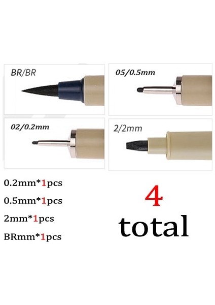 C Stili Et Pigma Micron Needle Kalem Çizim Kalem Lot Br Art Markers Grafik Tasarım (Yurt Dışından)