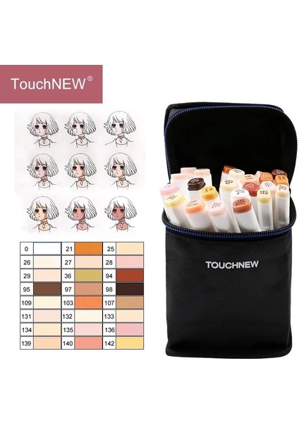 NO.136 Stili 36 Renk Cilt Işaretleyici Tonları Set Sanat Işaretleyiciler Kalem Sanatçı Çift Ucu Alkol Bazlı Manga Boyama Için Fırça Kalem (Yurt Dışından) fiyatları