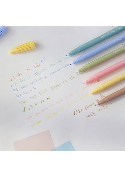 Mavi Renk Stili Monamream Renkli Kalemler Seti Artı Pegment Sanat Marker Liner Vurgulamak Için Çizim Yazma Okulu A6904 (Yurt Dışından) modelleri