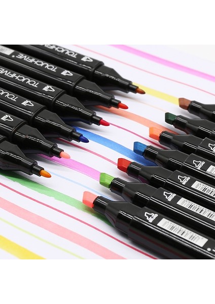 No.64 Tarzı Gle Sanat Marker Siyah Beyaz Akrilik Çift Kafa Alkol Bazlı Işaretleyiciler Kalem Fırça Manga Çizim Malzemeleri (Yurt Dışından) fırsatları