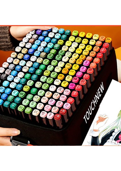 60 Renk Beyaz Stil Touchnew Işaretleyiciler Renk Seti Boyama Kalem Alkol Mürekkep Çift Başlı Çabuk Kuruyan Sanat Öğrenci Malzemeleri (Yurt Dışından) modelleri