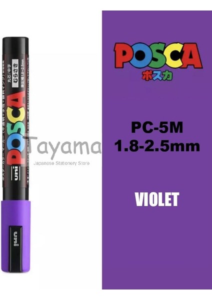 Menekşe Tarzı 1 Adet Uni Posca Pc-5m Boya Markörü - Ekstra Ince Kurşun Ucu Su Bazlı 29 Renk Mevcuttur (Yurt Dışından)