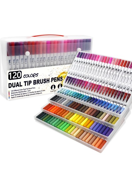 W-12 Renk Stili Çift Uçlu Fırça Sanat Marker Kalemler Renkler Suluboya Fineliner Çizim Boyama Kırtasiye Boyama Manga Sanat Malzemeleri (Yurt Dışından) modelleri