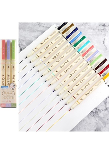 Bahar Seti Stili 3 Adet Dört Mevsim Renkleri Yumuşak Fırça Işareti Kalem Seti Ince Ucu Astar Çizim Kaligrafi El Yazı Boyası Okul Sanat Tasarımı F335 (Yurt Dışından) fiyatları