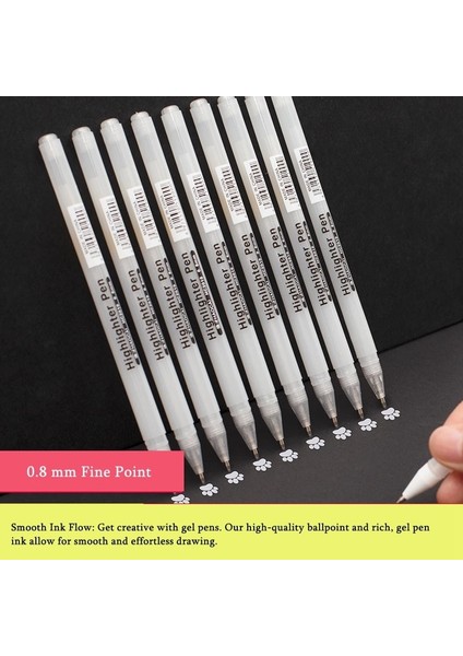 Değer Paketi D Stili Beyaz Jel Kalem Ince Nokta Beyaz Kalem Sanatçılar Için Dolum Çubuğu Sanat Çizim Eskiz Yazma Vurgu Işaretleyici Fineliner (Yurt Dışından) fiyatları