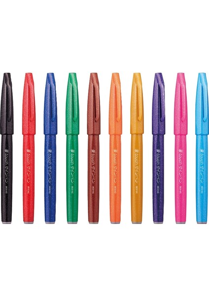 Sarı Stil Pentel Touch Fırça Işareti Kalemler SES15C Ince Ucu Kaligrafi Kalem Yazma Eskiz Çizim Japon Kırtasiye (Yurt Dışından)