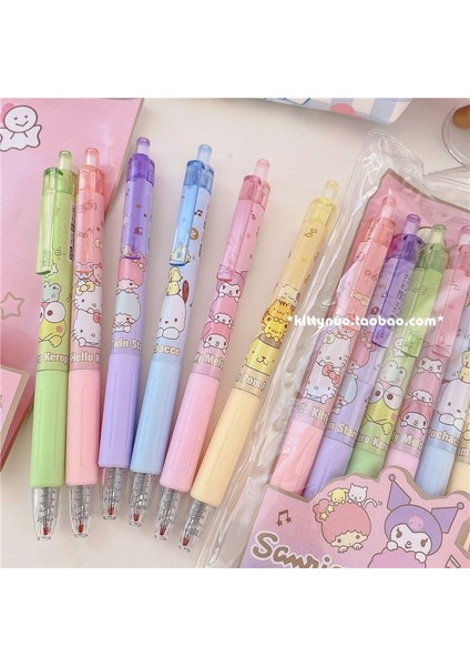 S513 Stili 6 Adet Kawaii Tavşan Köpek Basın Tipi Siyah Mürekkep Jel Kalem Grafiti Yazma Kalemler Çocuklar Hediye Okul Kırtasiye 562 (Yurt Dışından) fiyatları