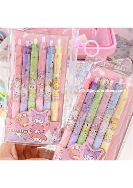 S513 Stili 6 Adet Kawaii Tavşan Köpek Basın Tipi Siyah Mürekkep Jel Kalem Grafiti Yazma Kalemler Çocuklar Hediye Okul Kırtasiye 562 (Yurt Dışından) fırsatları