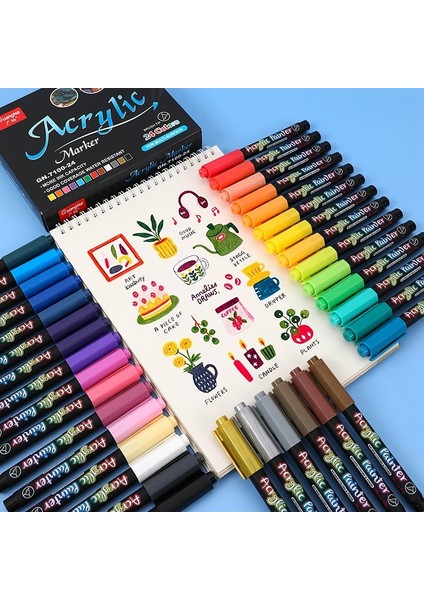 12 Renk Kalem Stili 36 Renk Akrilik Marker Kalem Akrilik Boya Fırçası Marker Kalemler Noel Için Sanat Kaya Boyama, Kart Yapımı, Taş, Metal Seramik (Yurt Dışından) modelleri