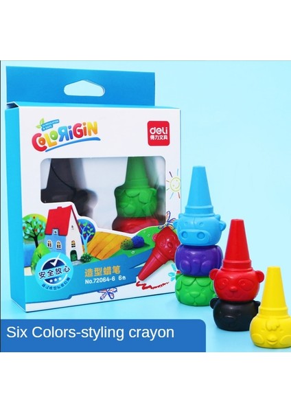 6 Renk Stili Macaron Su Damlası Crayoldren Yağ Pastelleri Yıkanabilir Anaokulu Bebek Renkleri Grafiti Fırçası Boyama Kalemi Sanat Işaretleyiciler (Yurt Dışından)