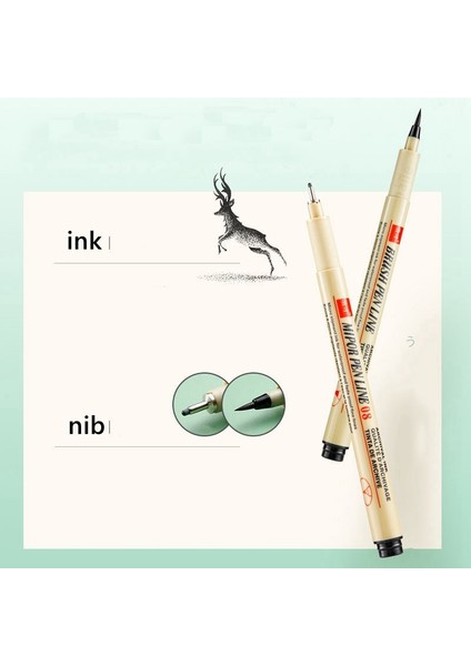 No.4 Tarzı Haile Gma Mikron Kalem Fırça Sanat Kroki Marker Kalem Manga Yumuşak Fineliner Çizim Için (Yurt Dışından) fırsatları