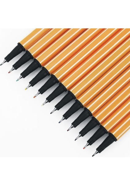 12 Renk Fineliner Set Çizim Kalemi Liner Kalemler Eskiz Işaretleyici Tiralineas Tekenen Yazı Işaretleyiciler Pennarelli Dessin (Yurt Dışından) fiyatları