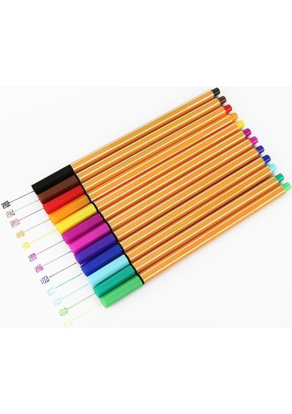 12 Renk Fineliner Set Çizim Kalemi Liner Kalemler Eskiz Işaretleyici Tiralineas Tekenen Yazı Işaretleyiciler Pennarelli Dessin (Yurt Dışından) fırsatları