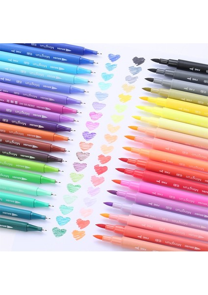24 Renk Set Stili Graffiti Marker Kalemler Suluboya Renkli Çizim Için Işaretleyiciler Çift Fırça Kalem ve Çizim Gömlekleri Sanat Malzemeleri Kırtasiye (Yurt Dışından) indirimleri