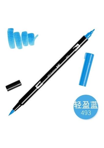 NO.493 Stili 1 Adet Tombow Ab-T Japaolors Çift Kafaları Sanat Fırça Kalem Işaretleyici Meslek Su Işaretleyici Kalem Boyama Malzemeleri (Yurt Dışından)