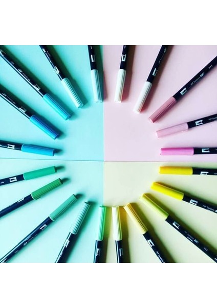 NO.493 Stili 1 Adet Tombow Ab-T Japaolors Çift Kafaları Sanat Fırça Kalem Işaretleyici Meslek Su Işaretleyici Kalem Boyama Malzemeleri (Yurt Dışından) fiyatları